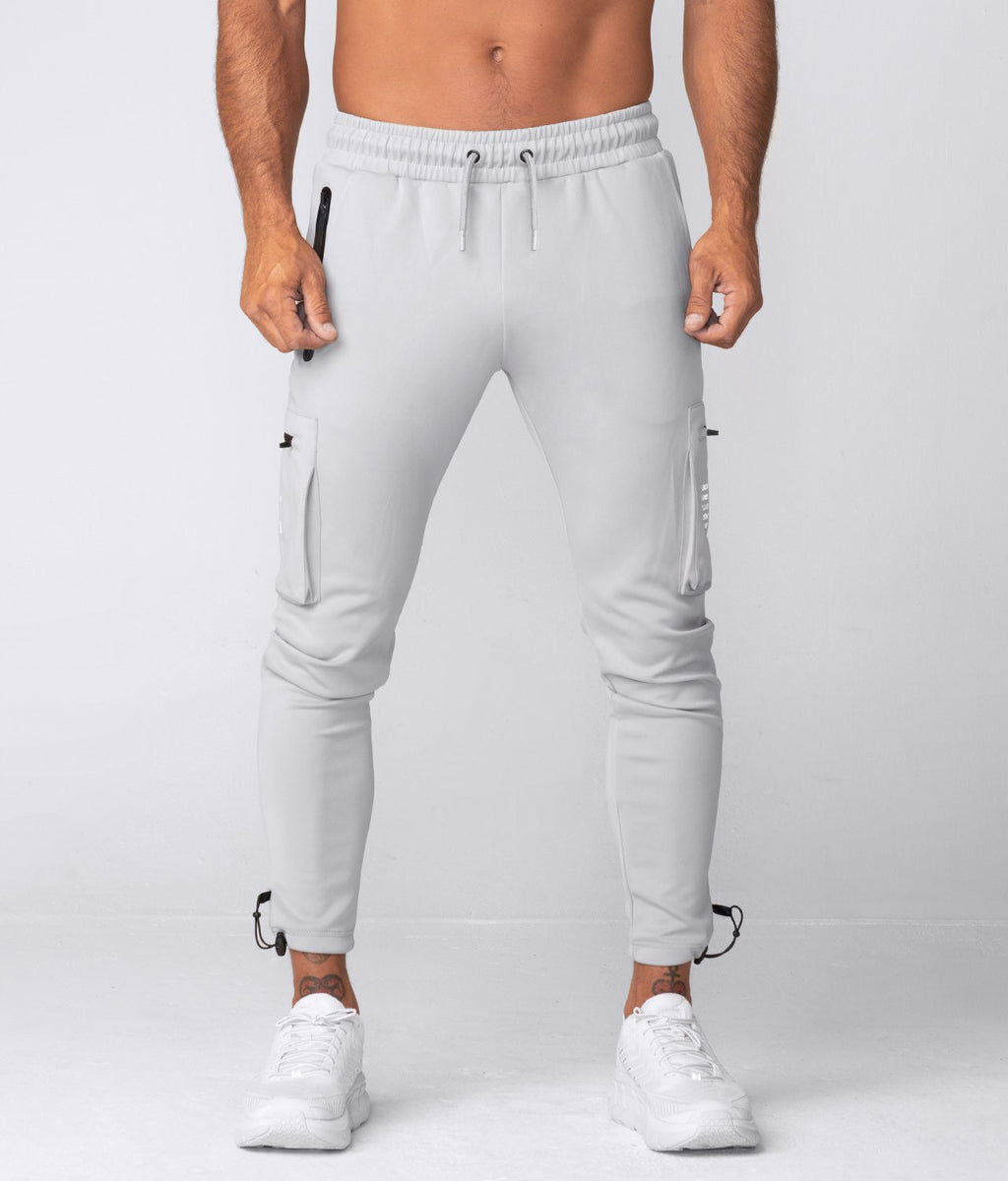 Pxiakgy men's pants Bodybuilding Pants Casual Fitness Mens Color Length  Sports Pocket Solid Men's pantsMen's Gym Pants Grey + 3XL 