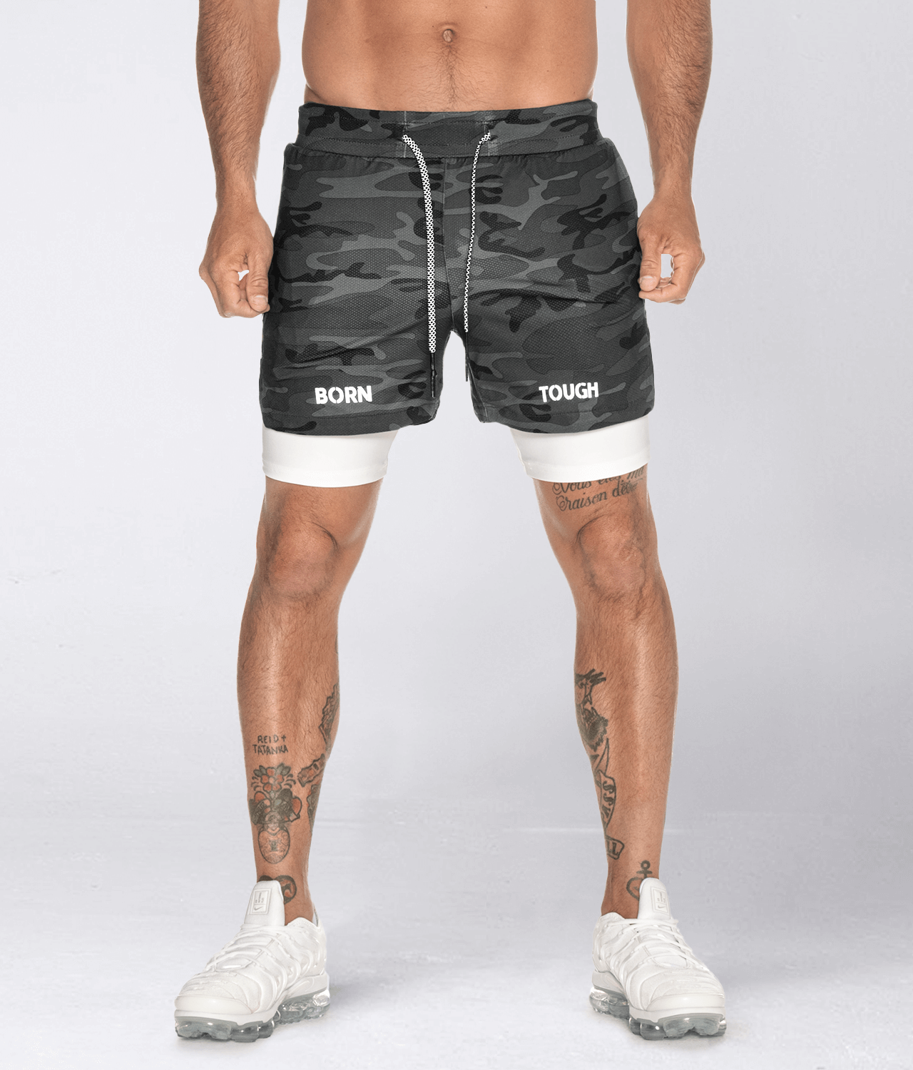 Born Tough 2 in 1 Gym Workout Shorts, 5” Inseam Athletic Bodybuilding  Shorts for Men, Cargo Running Shorts with Liner Pocket (as1, Alpha, s,  Regular, Regular, Black) at  Men's Clothing store