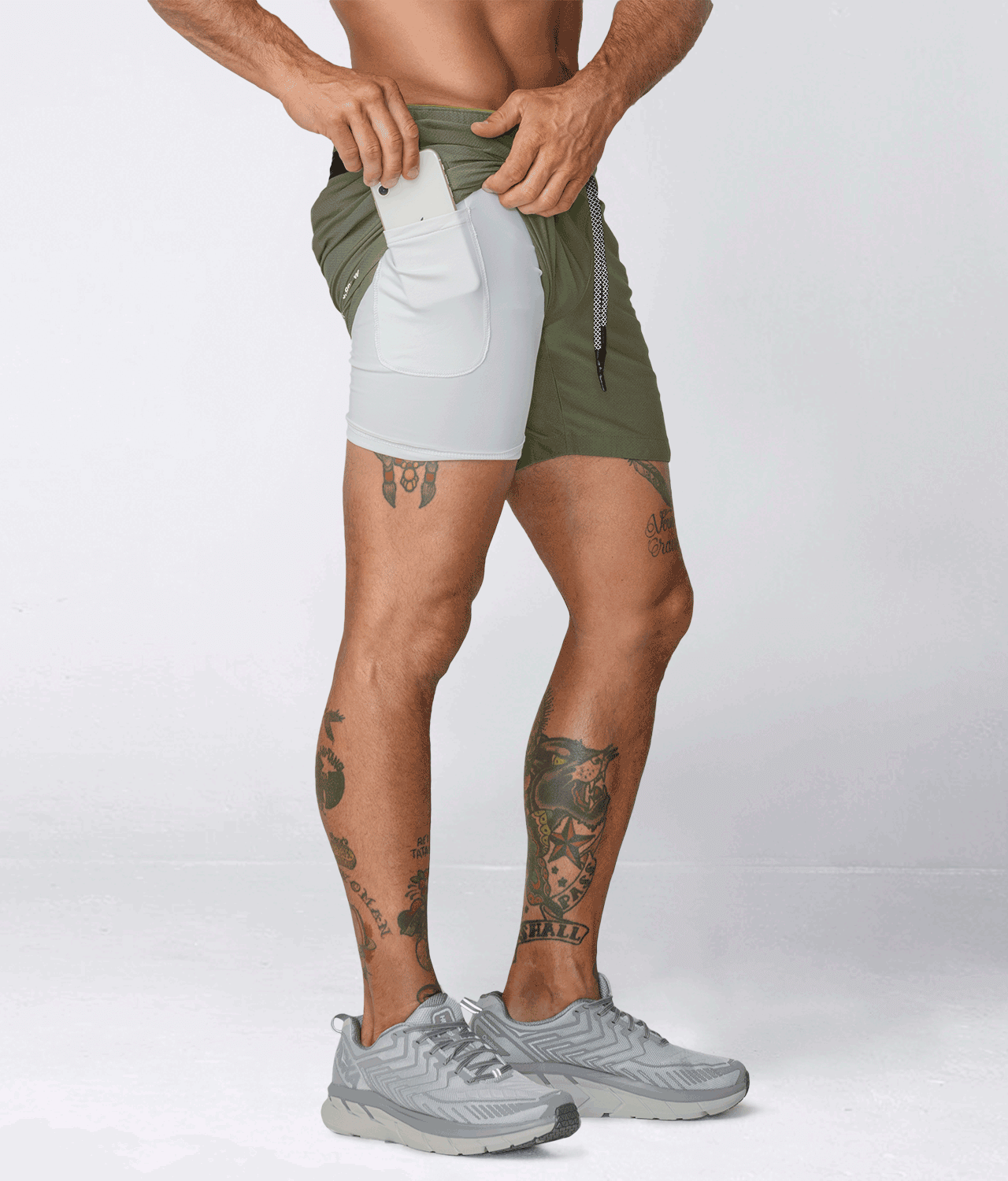 Born Tough Air Pro™ 2 in 1 Men's Athletic Shorts With Legging Liner Bl