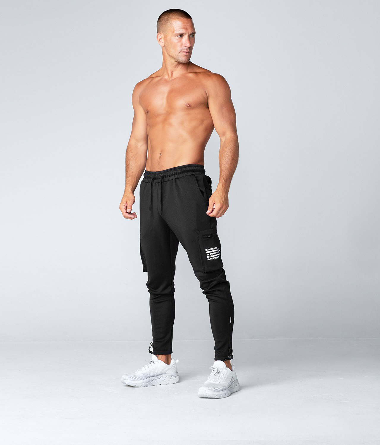 Born Tough Mens Cargo Workout Joggers Pants,Tapered Bodybuilding Gym Cargo  Joggers, Athletic Running Cargo Sweatpants for Men